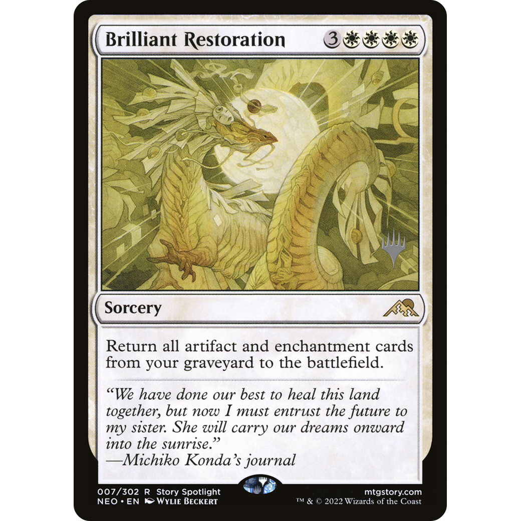 Brilliant Restoration (PPNEO-07P) - Kamigawa: Neon Dynasty Promos Foil