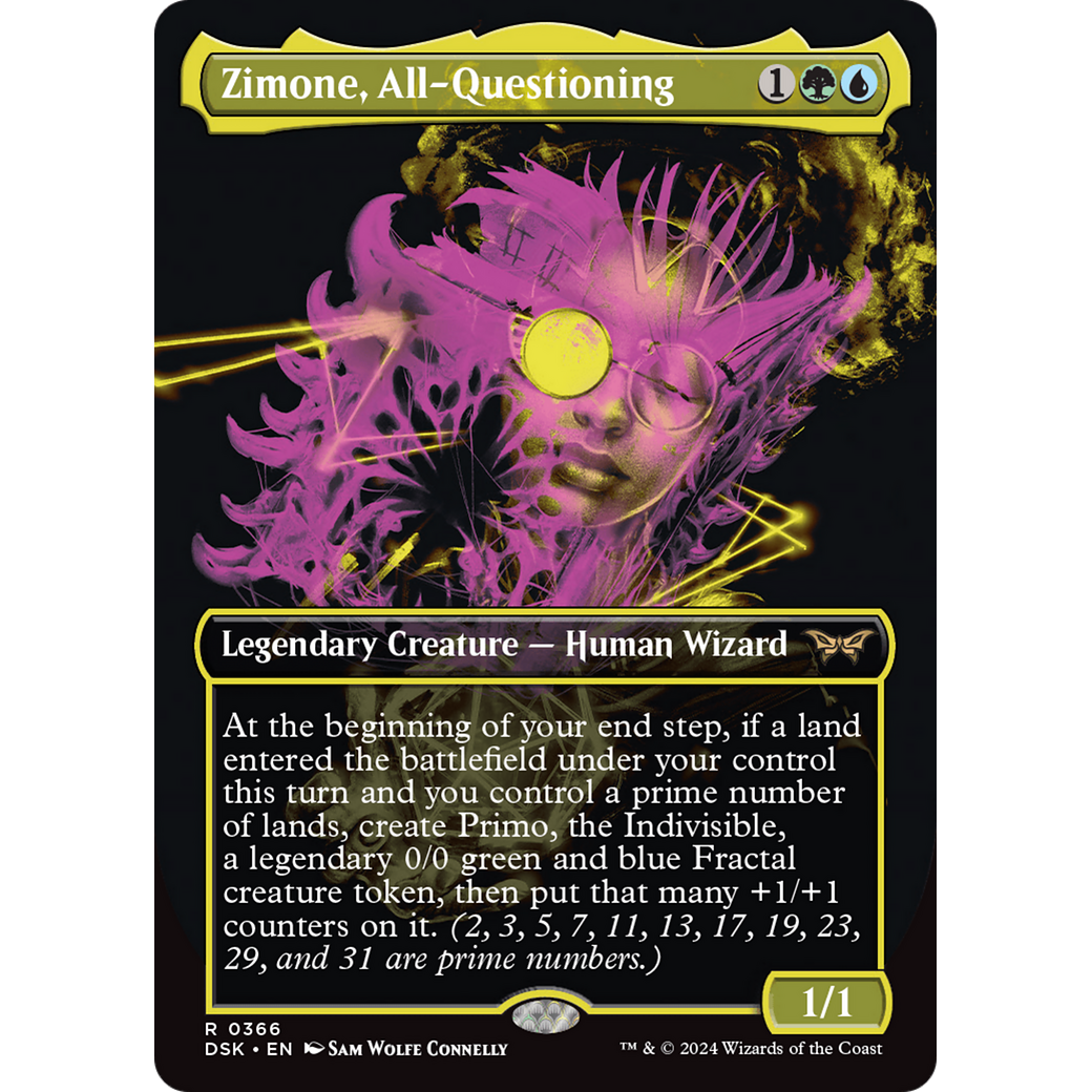 Zimone, All-Questioning (DSK-366) - Duskmourn: House of Horror (Borderless) Foil