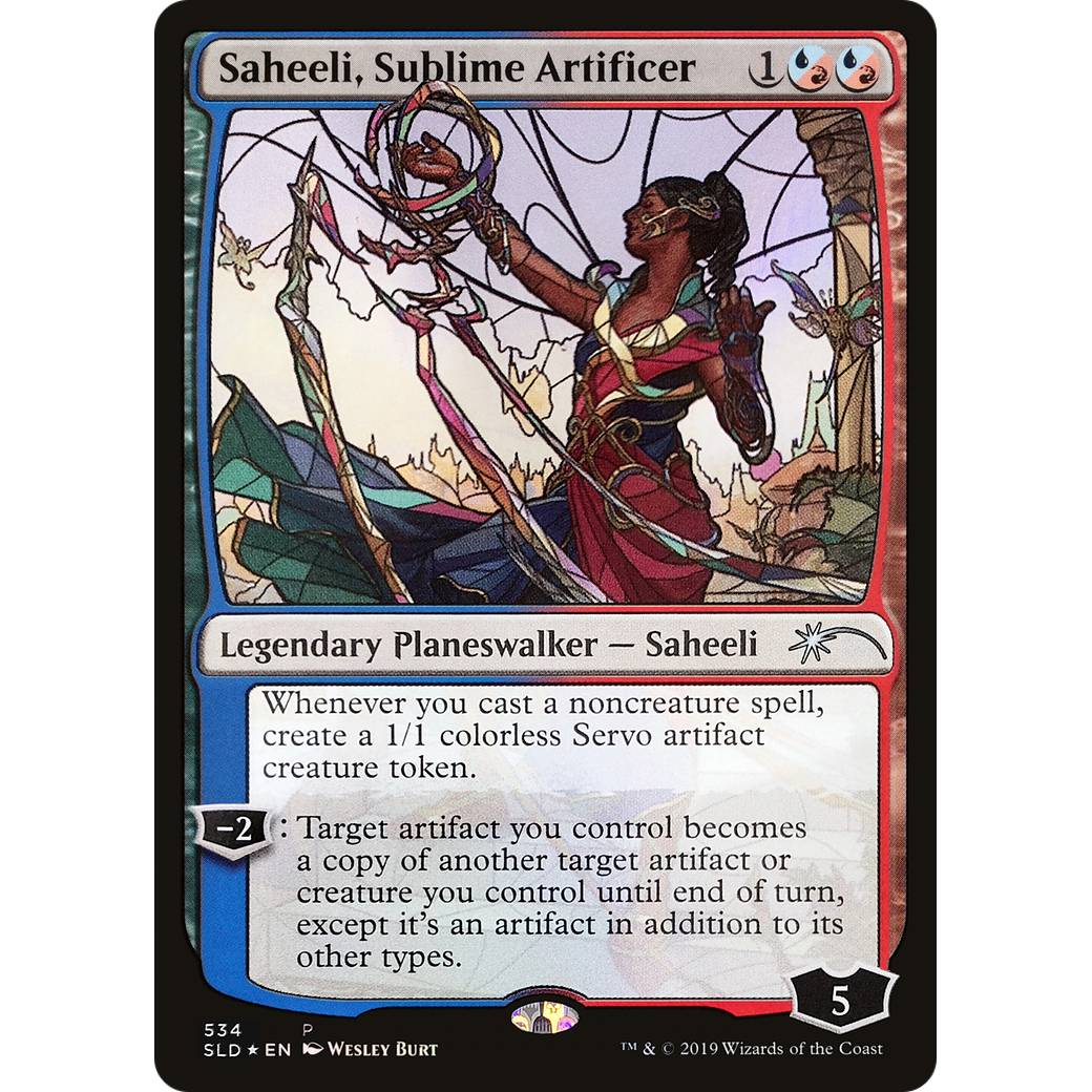 Saheeli, Sublime Artificer (Stained Glass) (SLD-534) - Secret Lair Drop Foil