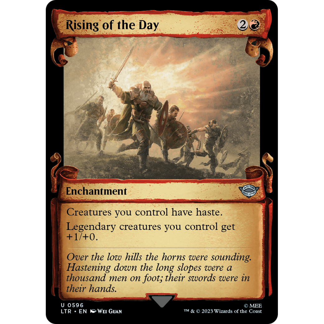 Rising of the Day (LTR-596) - The Lord of the Rings: Tales of Middle-earth: (Showcase) Foil
