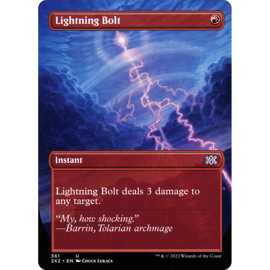 Lightning Bolt (Borderless) (2X2-361) - Double Masters 2022 (Borderless)