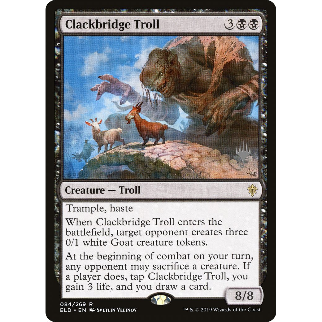 Clackbridge Troll (PPELD-084) - Throne of Eldraine Promos