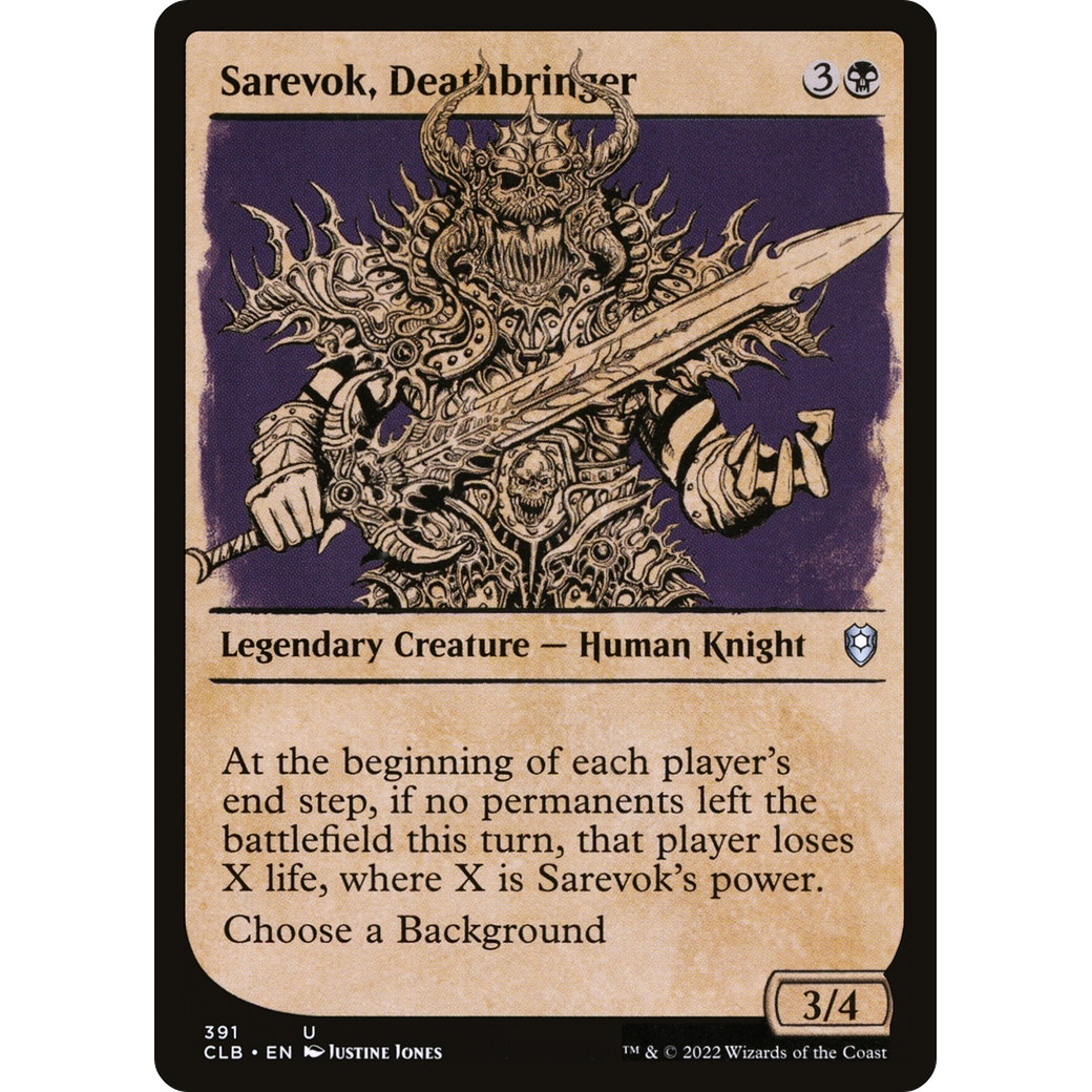 Sarevok, Deathbringer (CLB-391) - Commander Legends: Battle for Baldur's Gate: (Showcase)
