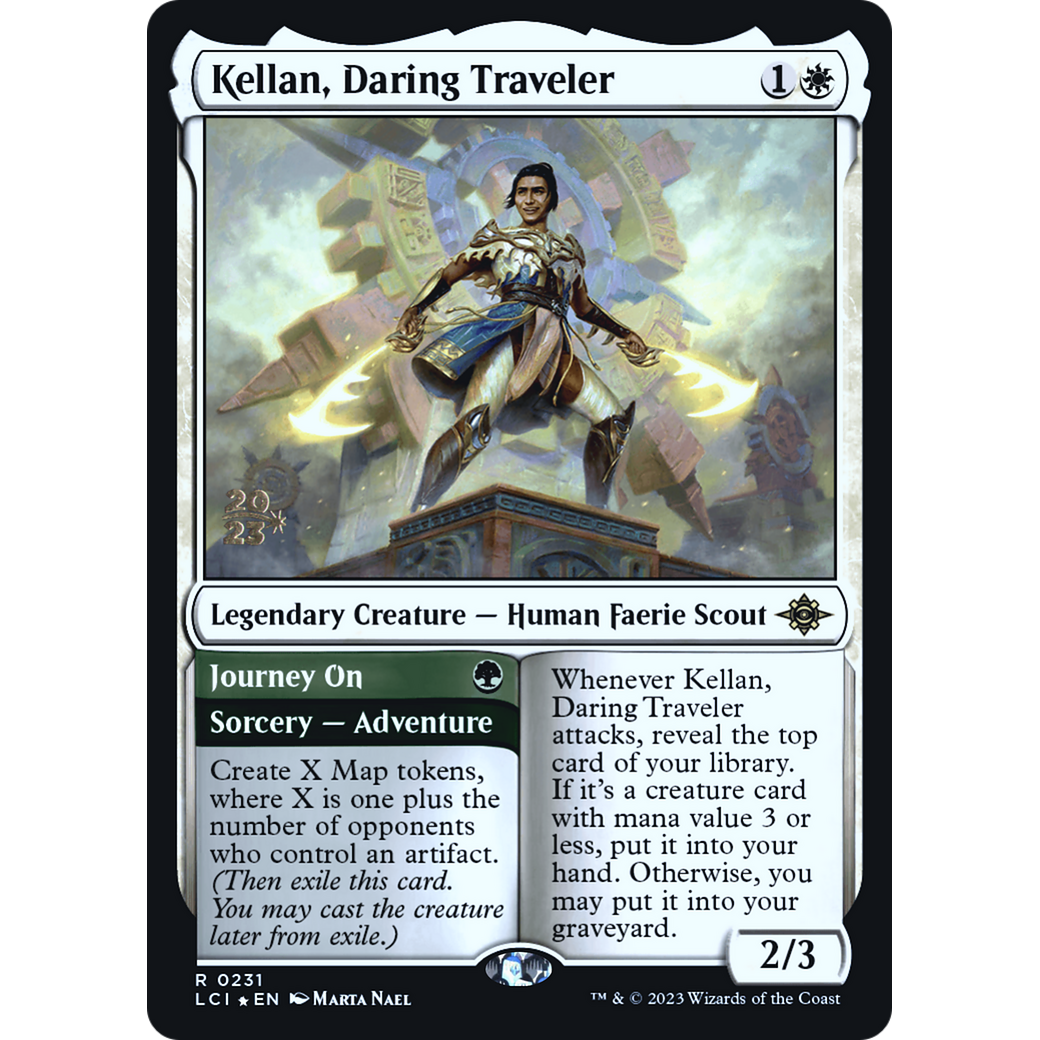 Kellan, Daring Traveler // Journey On (PRE-231S) - The Lost Caverns of Ixalan Promos Foil