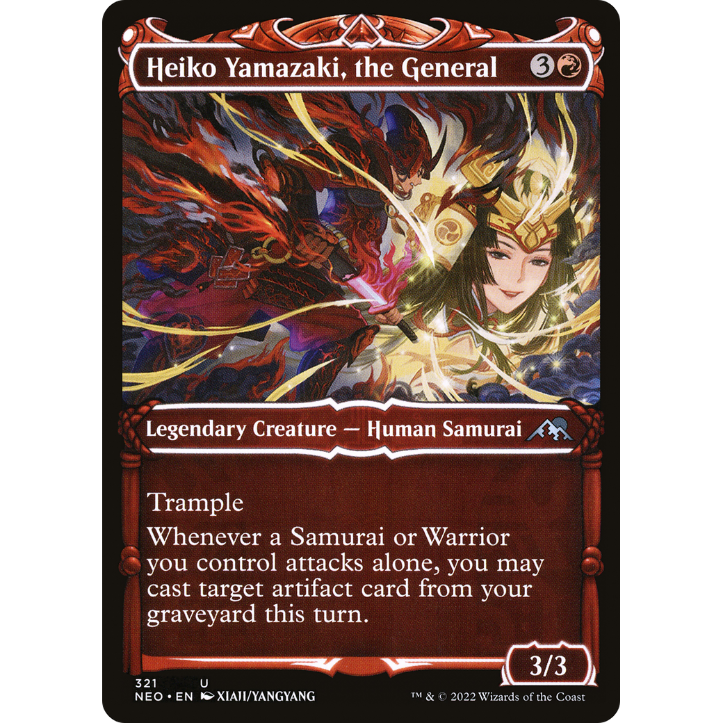 Heiko Yamazaki, the General (NEO-321) - Kamigawa: Neon Dynasty: (Showcase) Foil