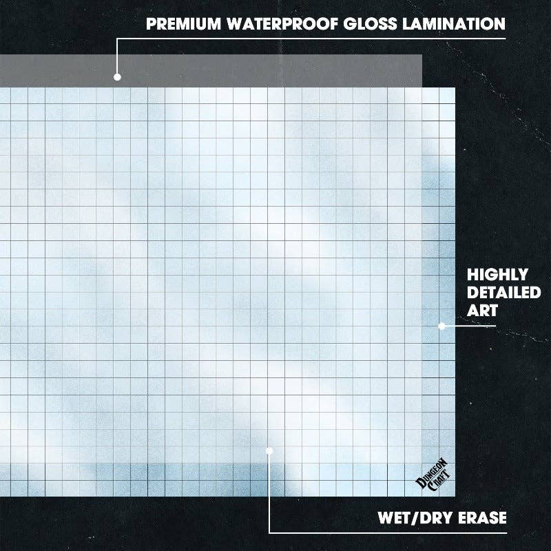 Dungeon Craft Battlemap: Snow and Wood - Double-Sided Dry/Wet Erase RPG Map