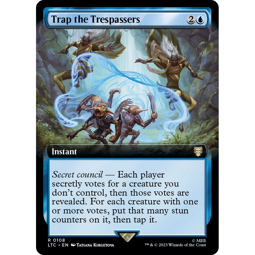 Trap the Trespassers (Extended Art) (LTC-108) - Tales of Middle-earth Commander: (Extended Art) Foil