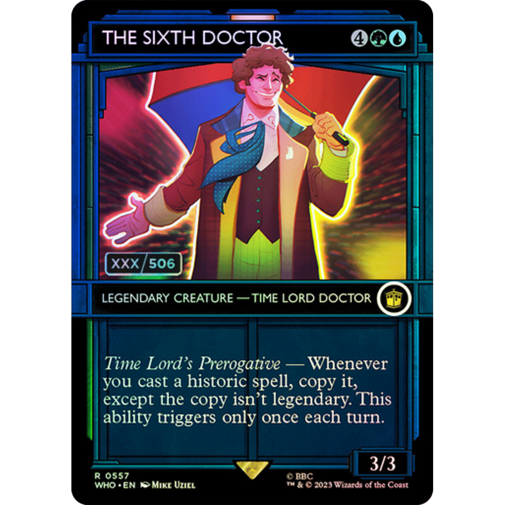 The Sixth Doctor (Serial Numbered) (WHO-557) - Doctor Who: (Showcase) (Borderless) Foil