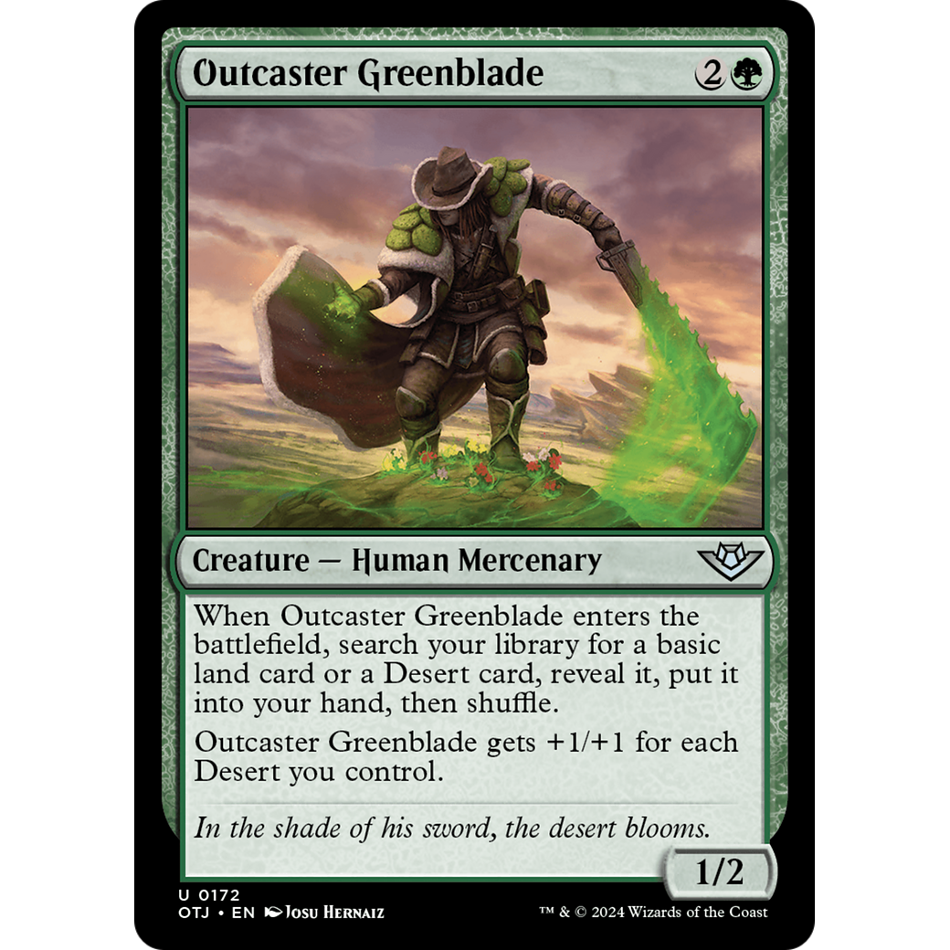 Outcaster Greenblade (OTJ-172) - Outlaws of Thunder Junction Foil