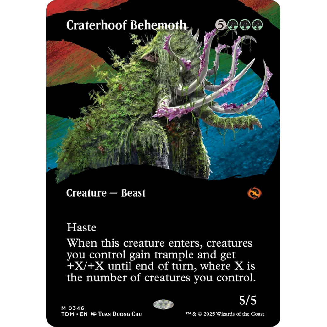 Craterhoof Behemoth (TDM-346) - Tarkir: Dragonstorm: (Showcase) (Borderless)