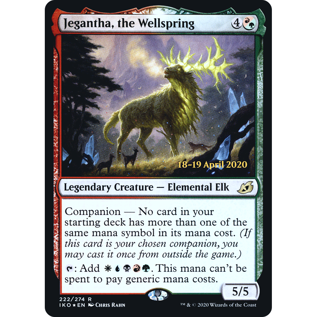 Jegantha, the Wellspring (PRE-222) - Ikoria: Lair of Behemoths Promos: (companion) Foil