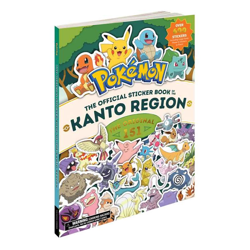 Pokémon The Official Sticker Book of the Kanto Region by Pikachu Press: Paperback; 108 pages / English