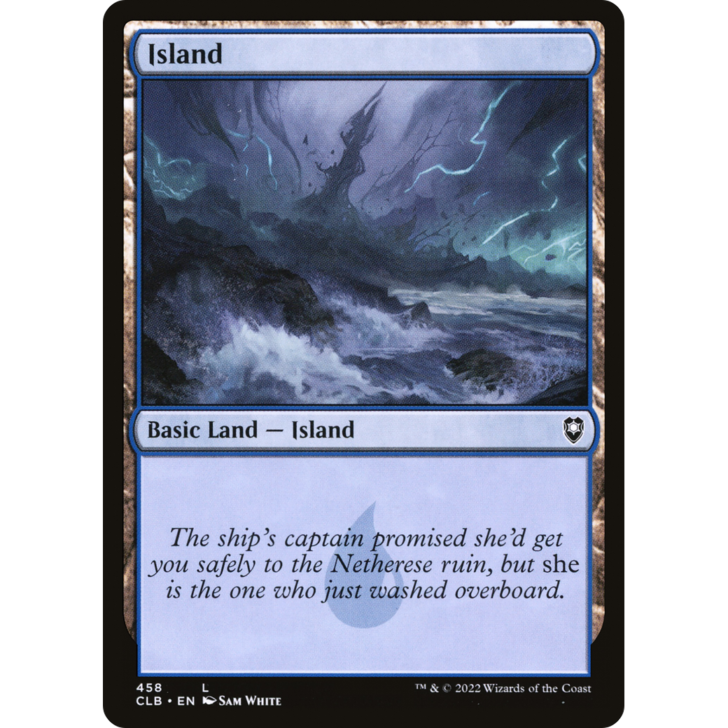 Island (CLB-458) - Commander Legends: Battle for Baldur's Gate Foil