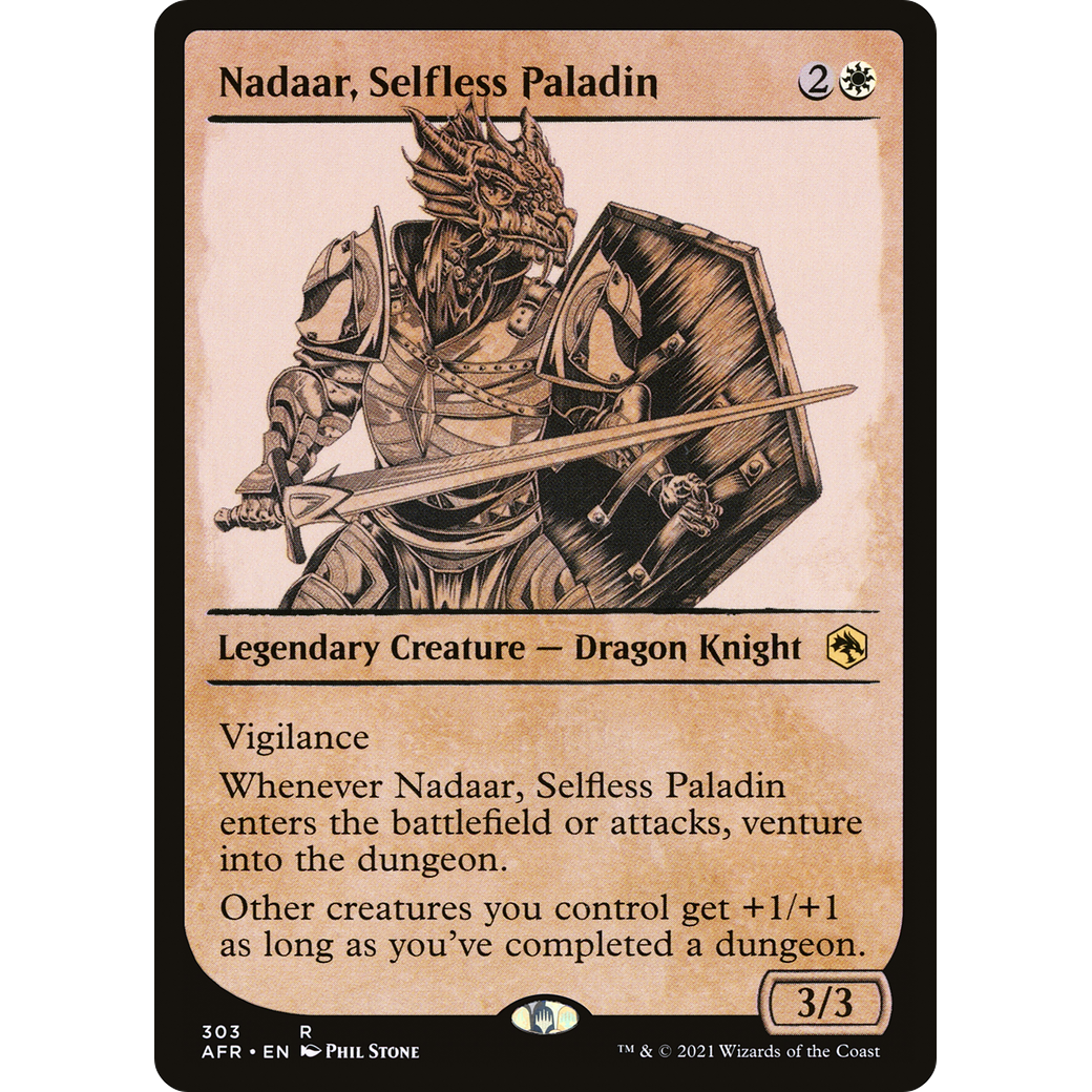 Nadaar, Selfless Paladin (Showcase) (AFR-303) - Adventures in the Forgotten Realms: (Showcase) Foil
