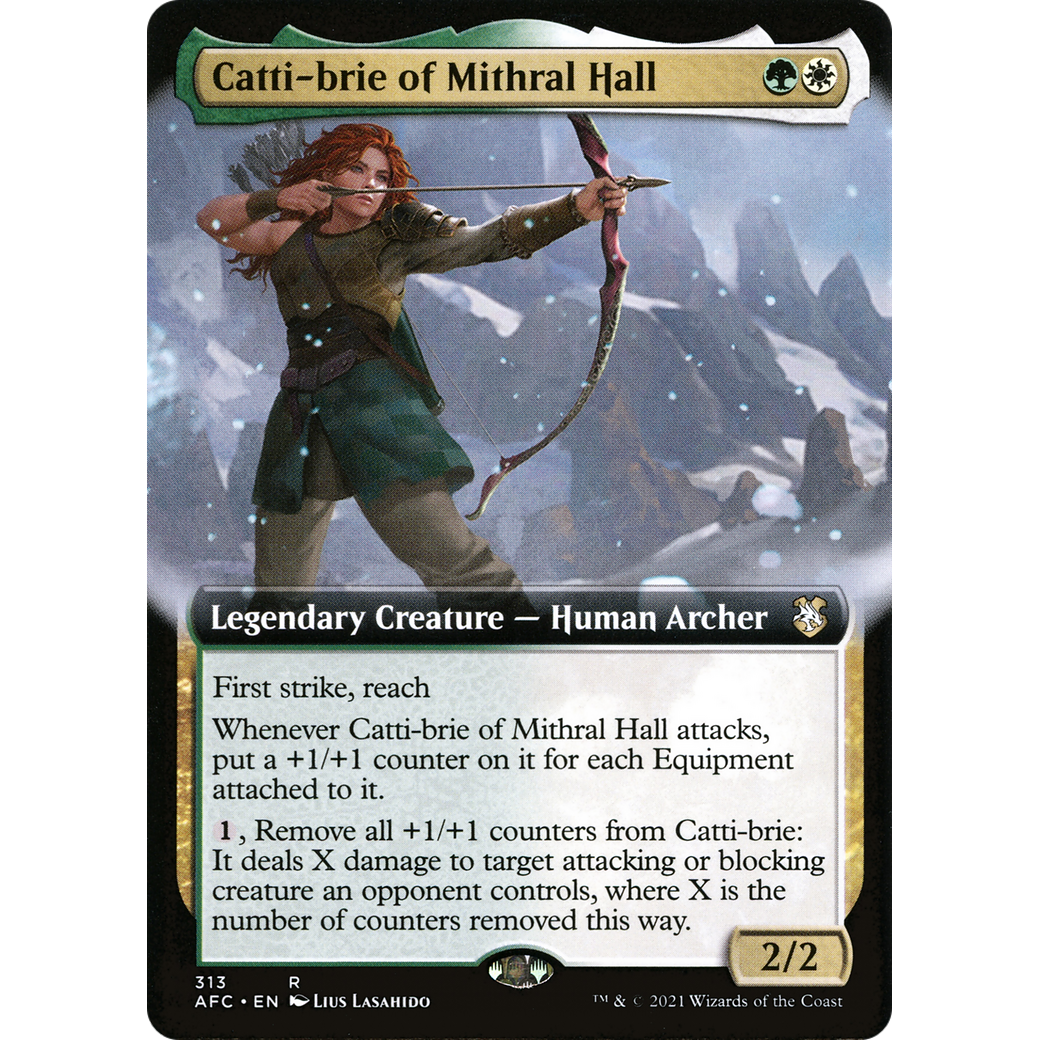 Catti-brie of Mithral Hall (AFC-313) - Forgotten Realms Commander: (Extended Art)