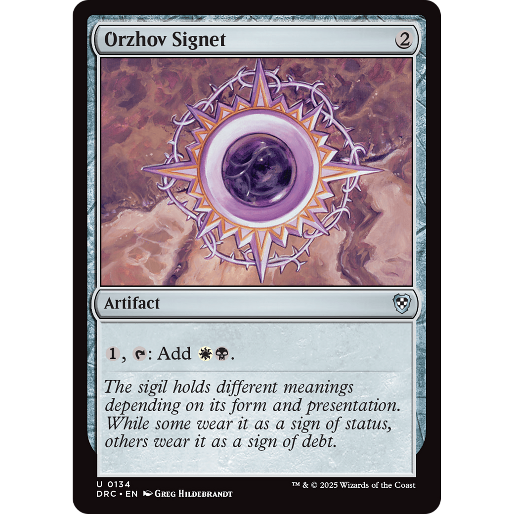 Orzhov Signet (DRC-134) - Commander: Aetherdrift Foil