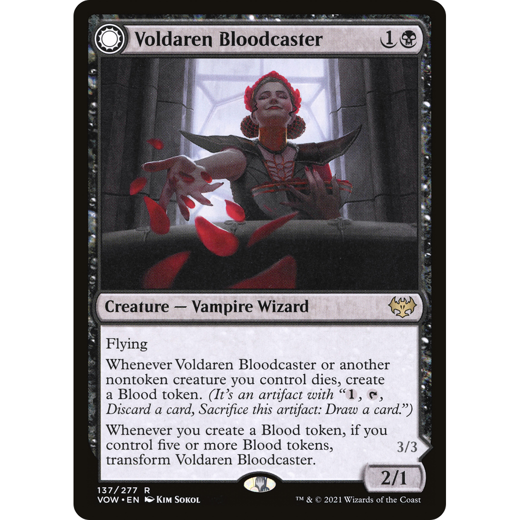 Voldaren Bloodcaster (VOW-137) - Innistrad: Crimson Vow: (Double Faced Transform) Foil