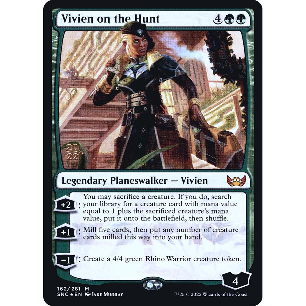 Vivien on the Hunt (PRE-162) - Streets of New Capenna Promos Foil
