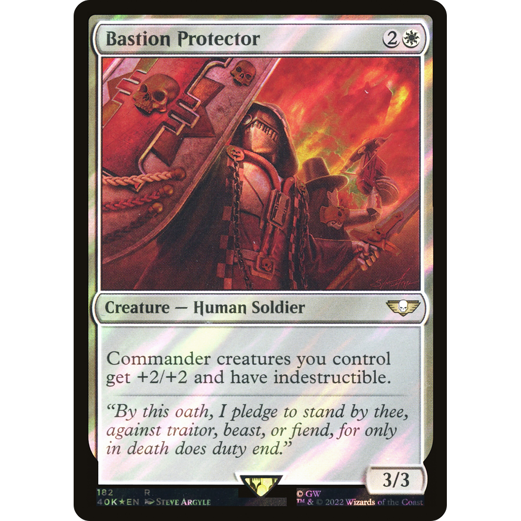 Bastion Protector (40K-182) - Warhammer 40,000 Commander Foil