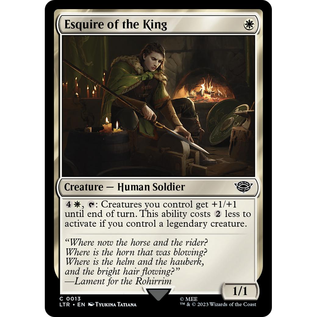 Esquire of the King (LTR-013) - The Lord of the Rings: Tales of Middle-earth Foil