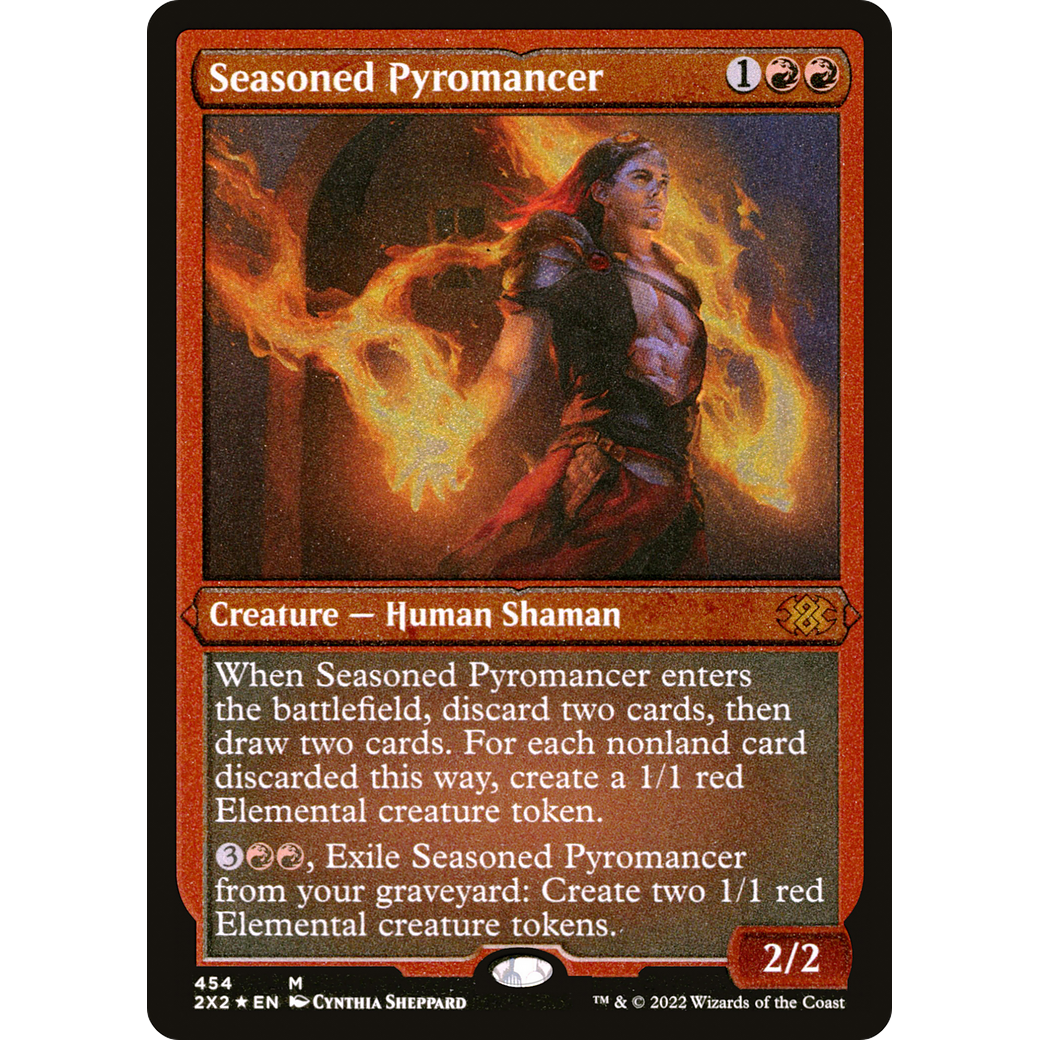 Seasoned Pyromancer (Foil Etched) (2X2-454) - Double Masters 2022 Foil