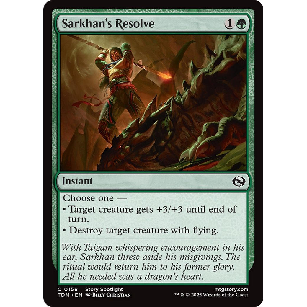 Sarkhan's Resolve (TDM-158) - Tarkir: Dragonstorm Foil