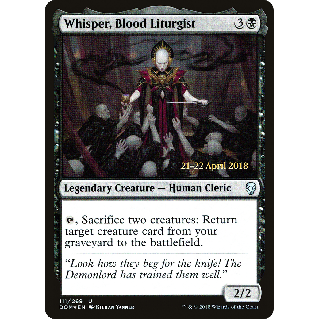 Whisper, Blood Liturgist (PRE-111) - Dominaria Promos Foil
