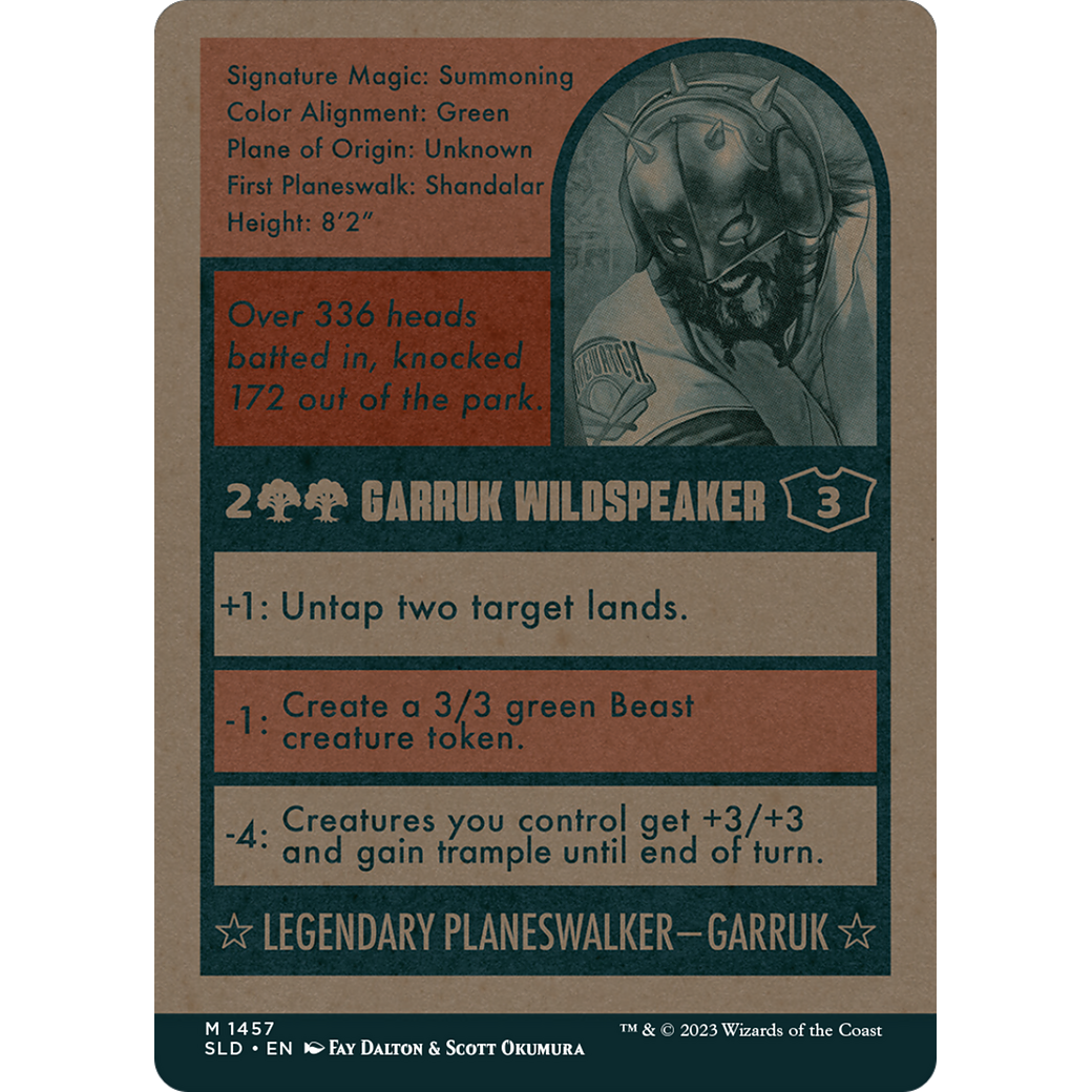Garruk Wildspeaker (1457) (SLD-1457) - Secret Lair Drop: (Full Art) (Borderless)
