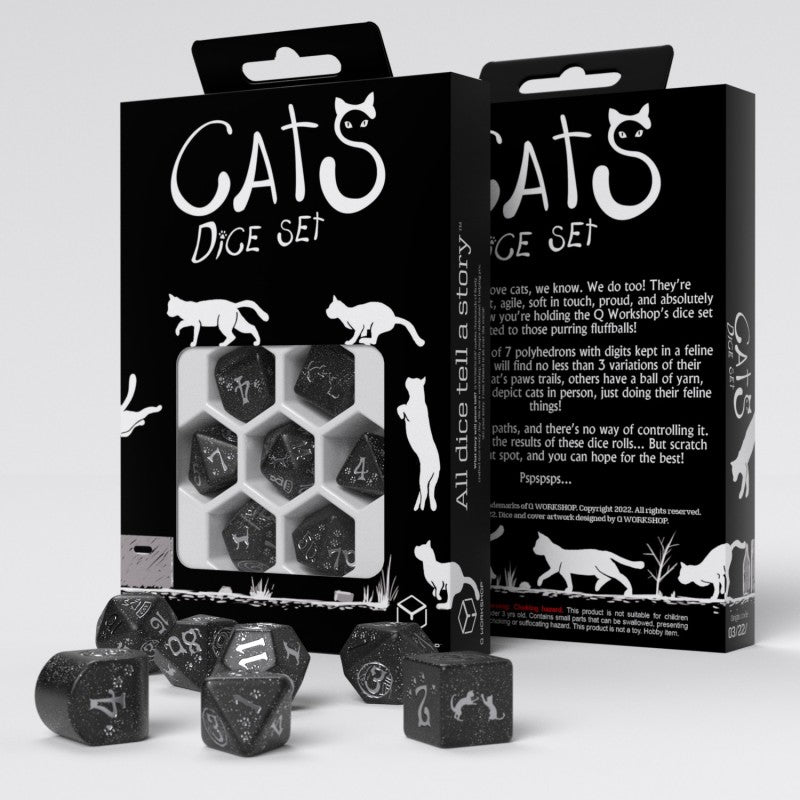 CATS: Waffle Set of 7 Polyhedral Dice