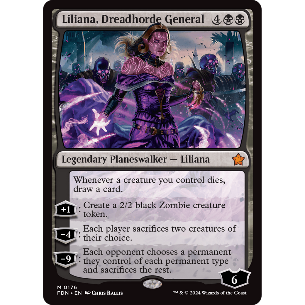 Liliana, Dreadhorde General (FDN-176) - Foundations Foil