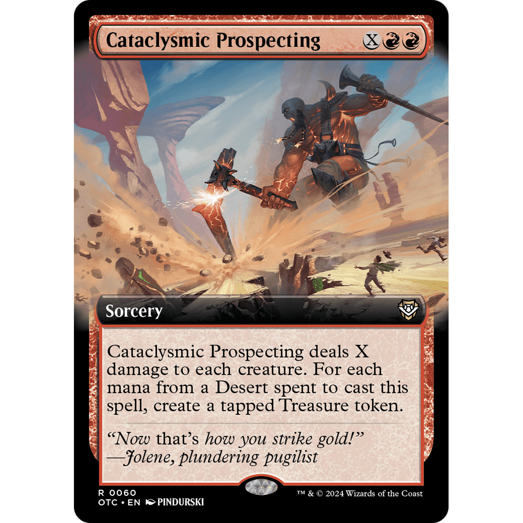 Cataclysmic Prospecting (OTC-060) - Outlaws of Thunder Junction Commander: (Extended Art)