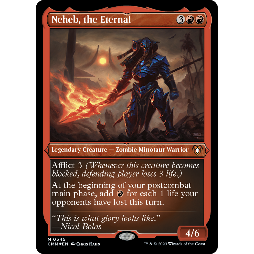 Neheb, the Eternal (CMM-545) - Commander Masters Etched Foil