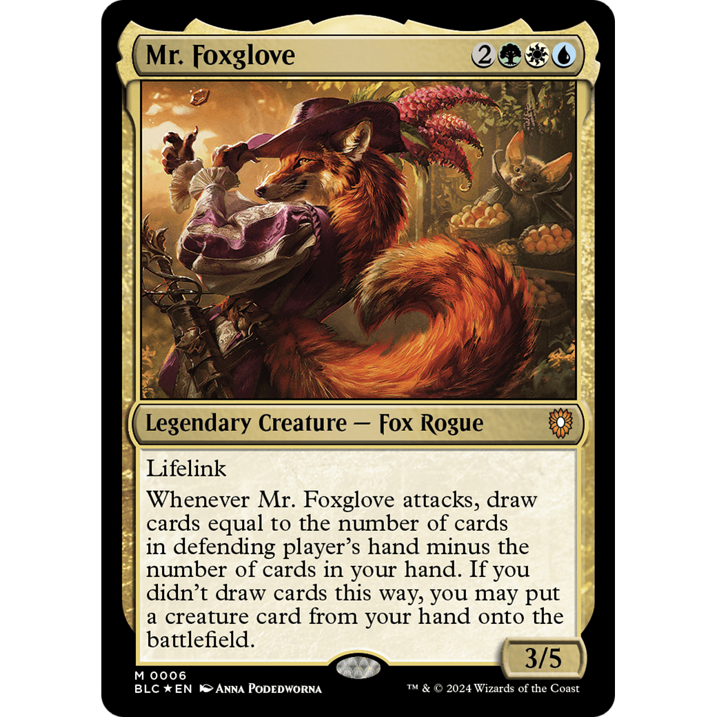 Mr. Foxglove (BLC-006) - Bloomburrow Commander Foil