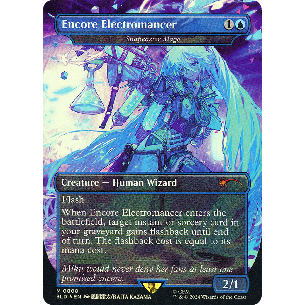 Encore Electromancer - Snapcaster Mage (SLD-808) - Secret Lair Drop / Encore Electromancer (Borderless)
