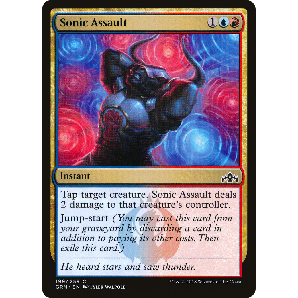 Sonic Assault (GRN-199) - Guilds of Ravnica Foil