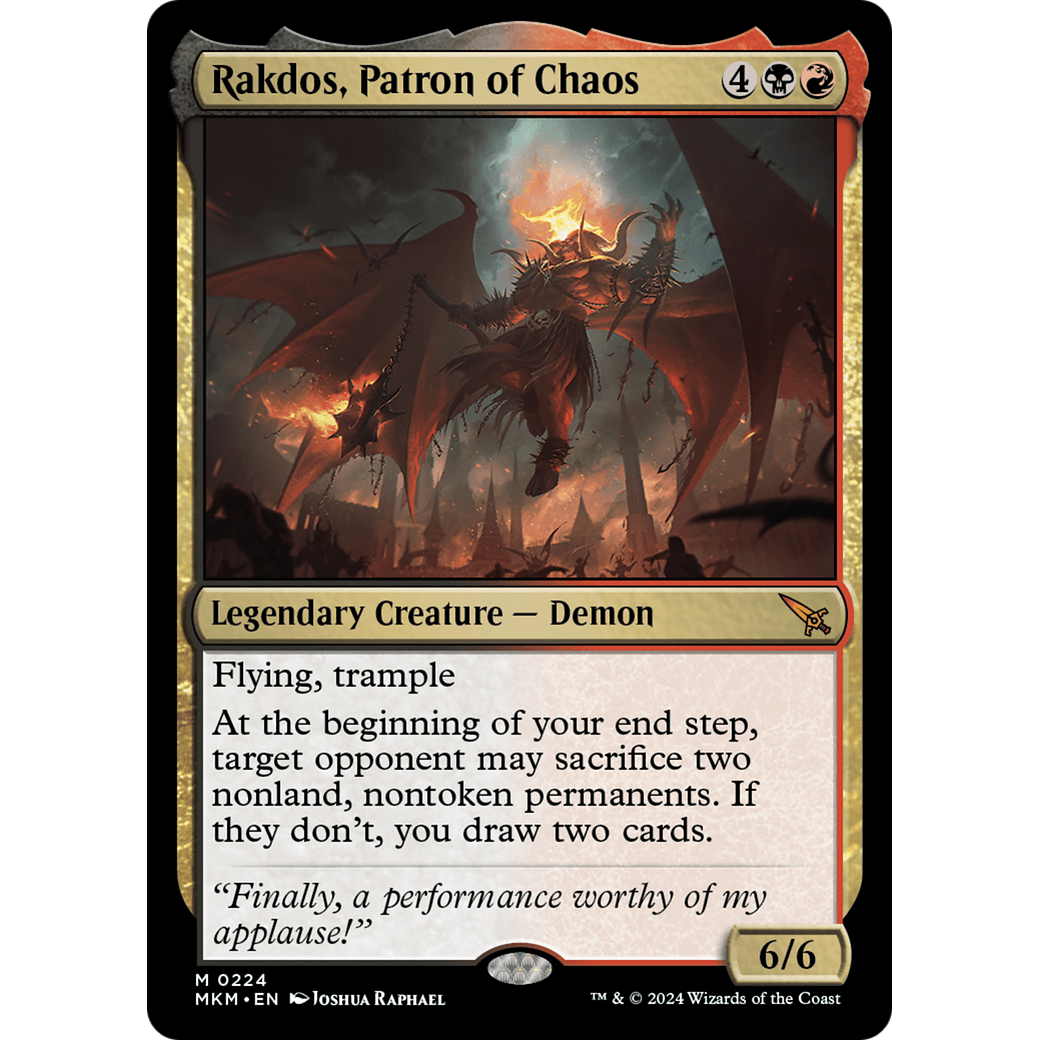 Rakdos, Patron of Chaos (MKM-224) - Murders at Karlov Manor Foil