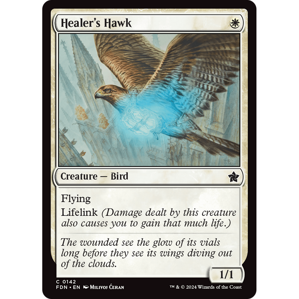 Healer's Hawk (FDN-142) - Foundations Foil
