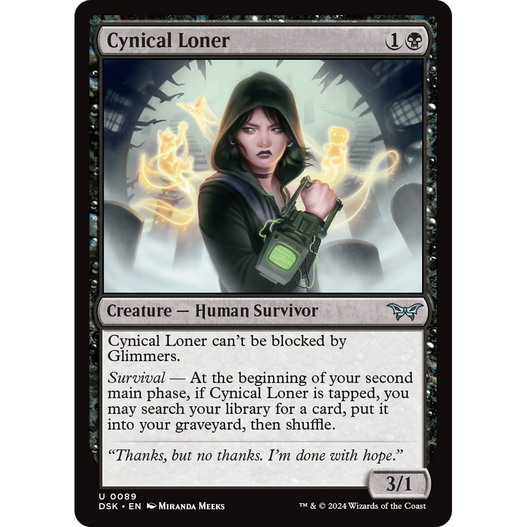 Cynical Loner (DSK-089) - Duskmourn: House of Horror Foil