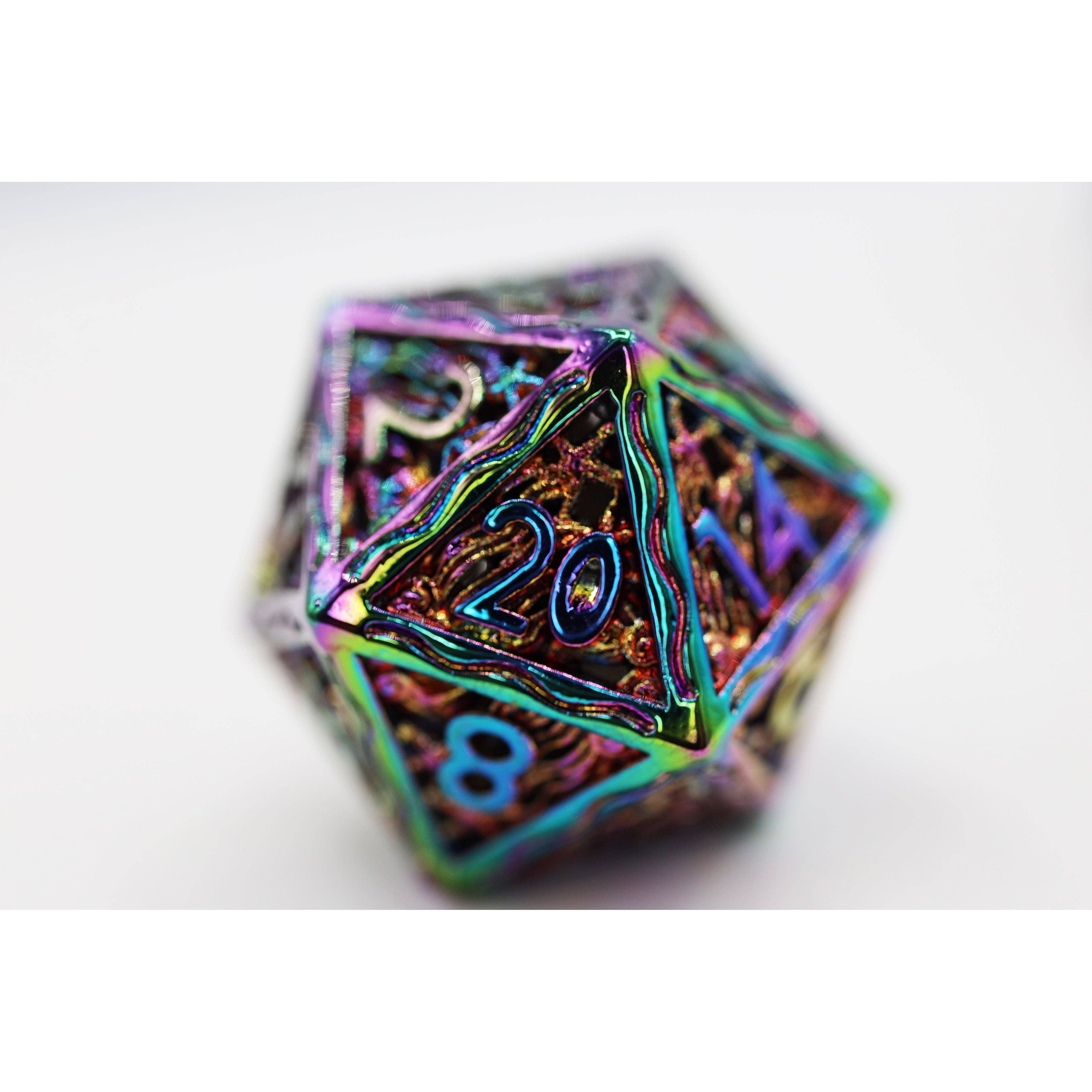 Seascape: Burnt Opal - Hollow Metal RPG Dice Set