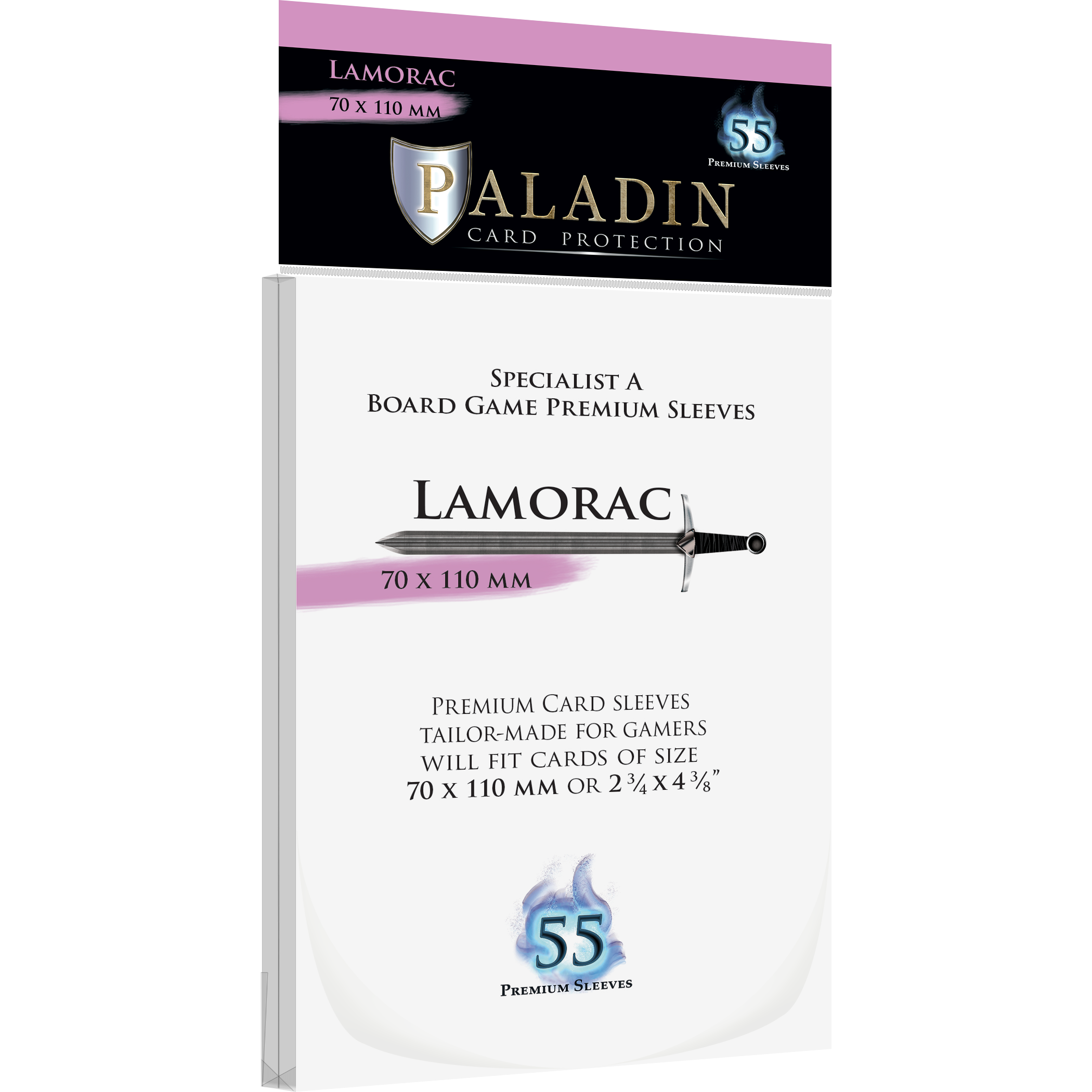 Paladin Card Protectors - Clear Gloss Large Sizes: Gilbert – 60x103mm