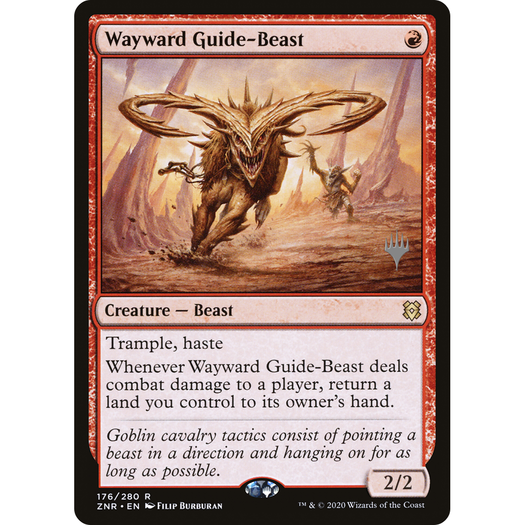 Wayward Guide-Beast (PPZNR-176) - Zendikar Rising Promos Foil