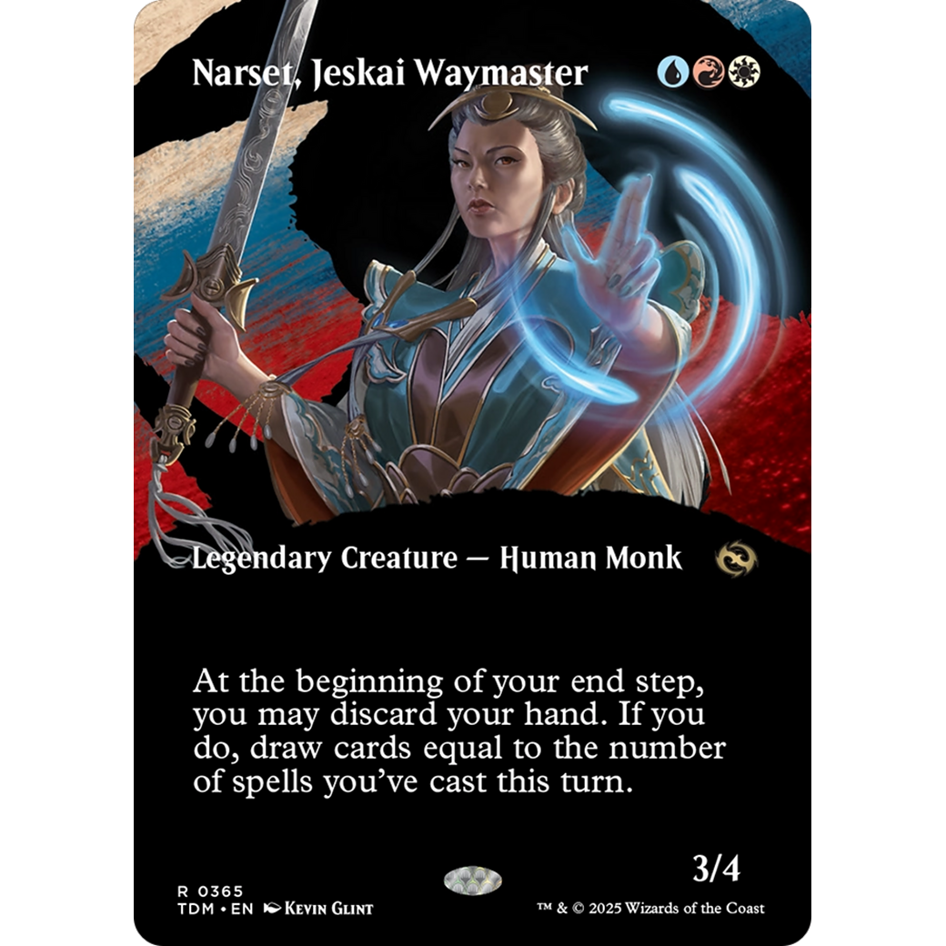 Narset, Jeskai Waymaster (TDM-365) - Tarkir: Dragonstorm: (Showcase) (Borderless)