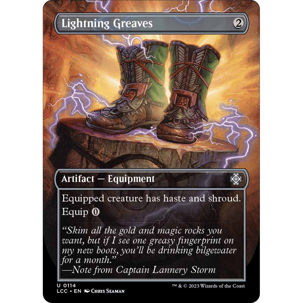 Lightning Greaves (LCC-114) - The Lost Caverns of Ixalan Commander (Borderless) Foil
