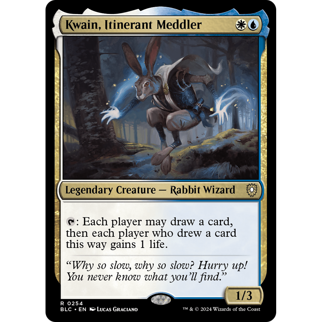 Kwain, Itinerant Meddler (BLC-254) - Bloomburrow Commander