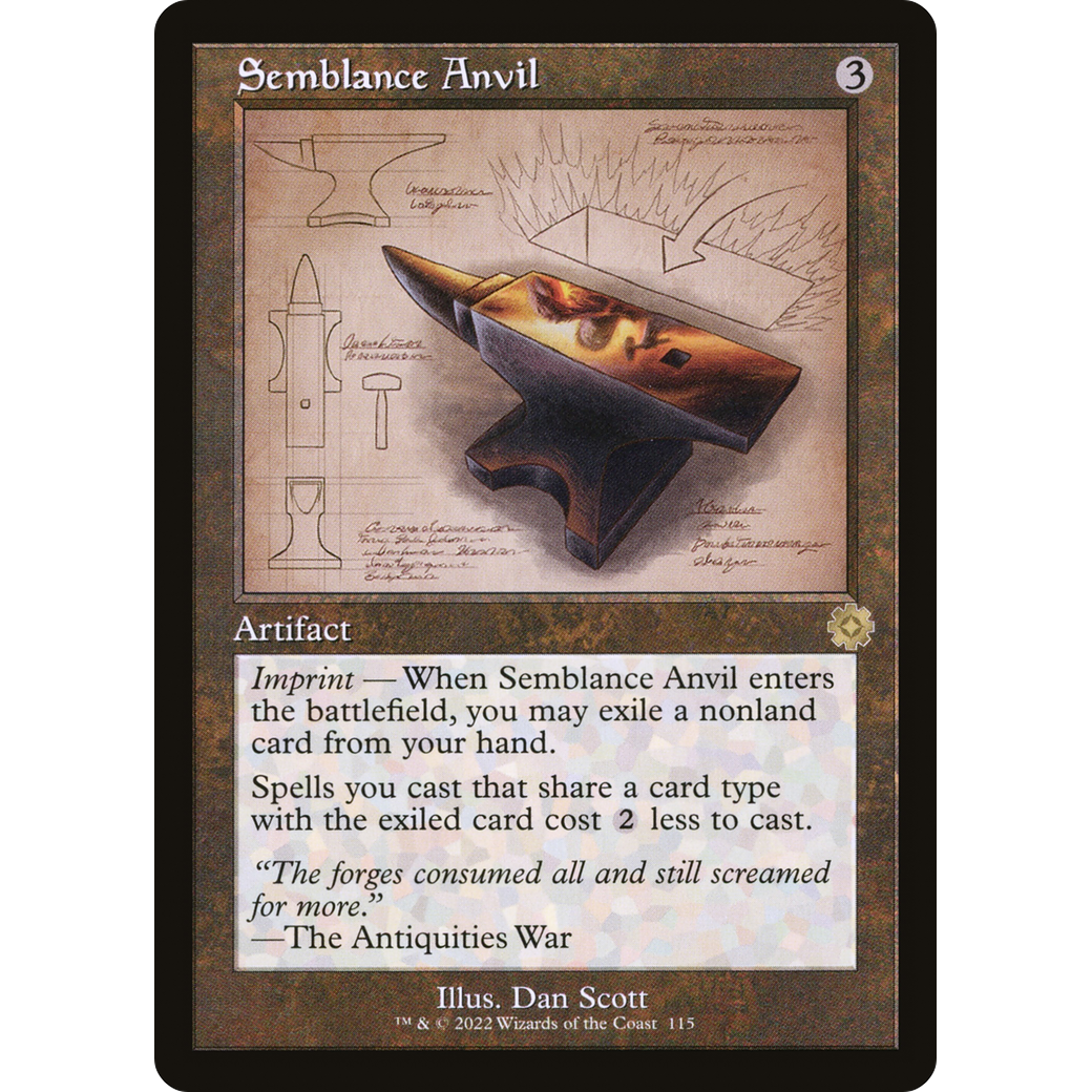 Semblance Anvil (Schematic) (BRR-115) - The Brothers' War Retro Artifacts Foil