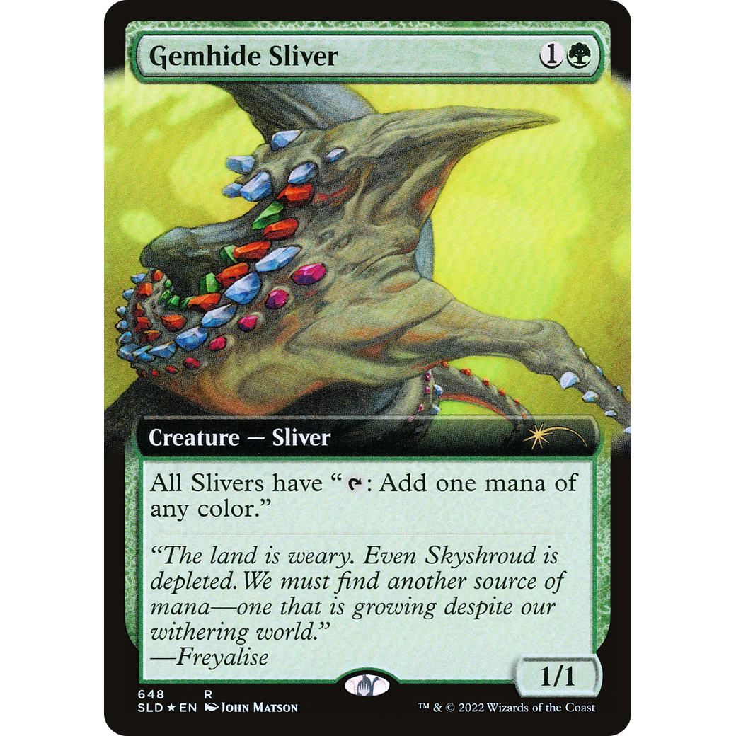 Gemhide Sliver (Extended Art) (SLD-648) - Secret Lair Drop: (Extended Art) Foil