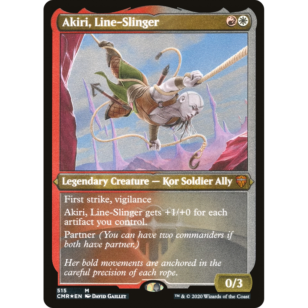 Akiri, Line-Slinger (Foil Etched) (CMR-515) - Commander Legends Foil