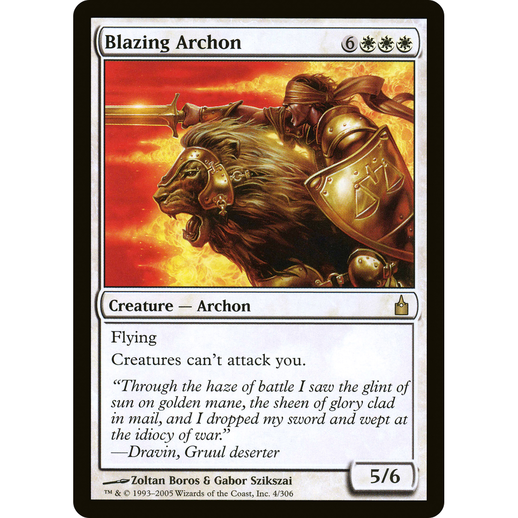 Blazing Archon (RAV-004) - Ravnica: City of Guilds Foil