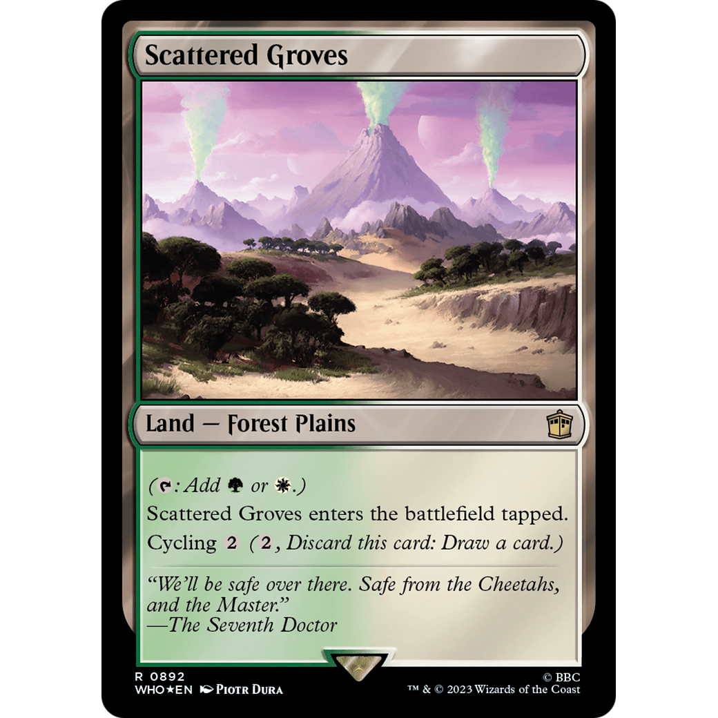 Scattered Groves (Surge Foil) (WHO-892) - Doctor Who Foil