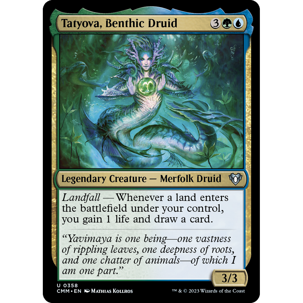 Tatyova, Benthic Druid (CMM-358) - Commander Masters
